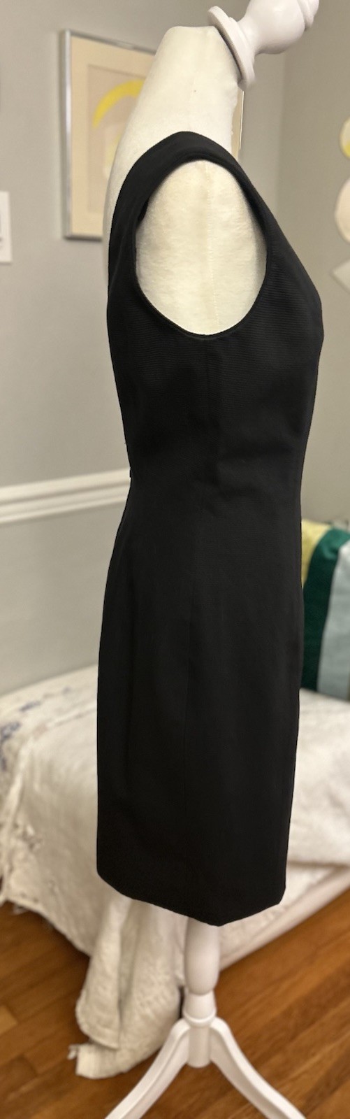 Vintage Barboglio Cristina Jan Dress Black Plunge Back Ribbed 8