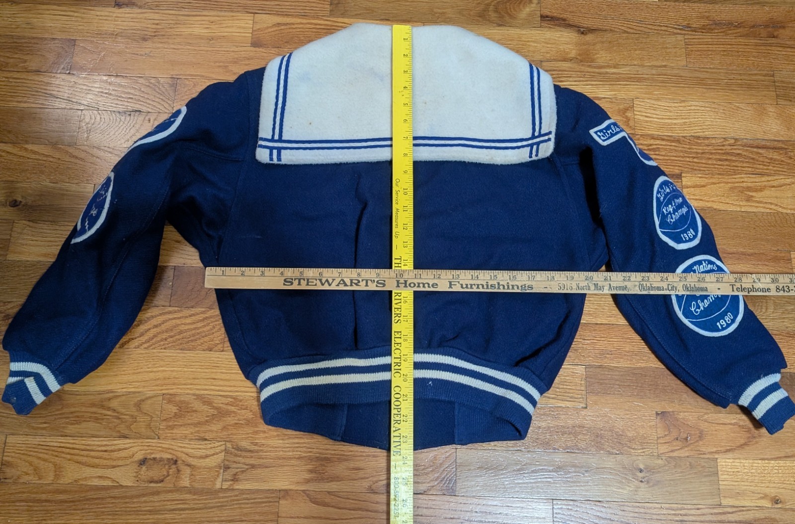 Vintage Butwin Varsity Jacket – Women’s Medium Coat – 1980 Oklahoma Champs Patch