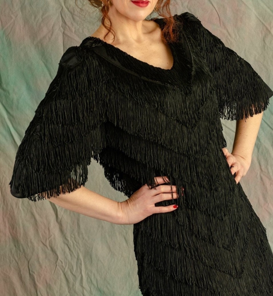 Nightworks Vintage Elegant Fringe Dress. size 10. fits True To Size