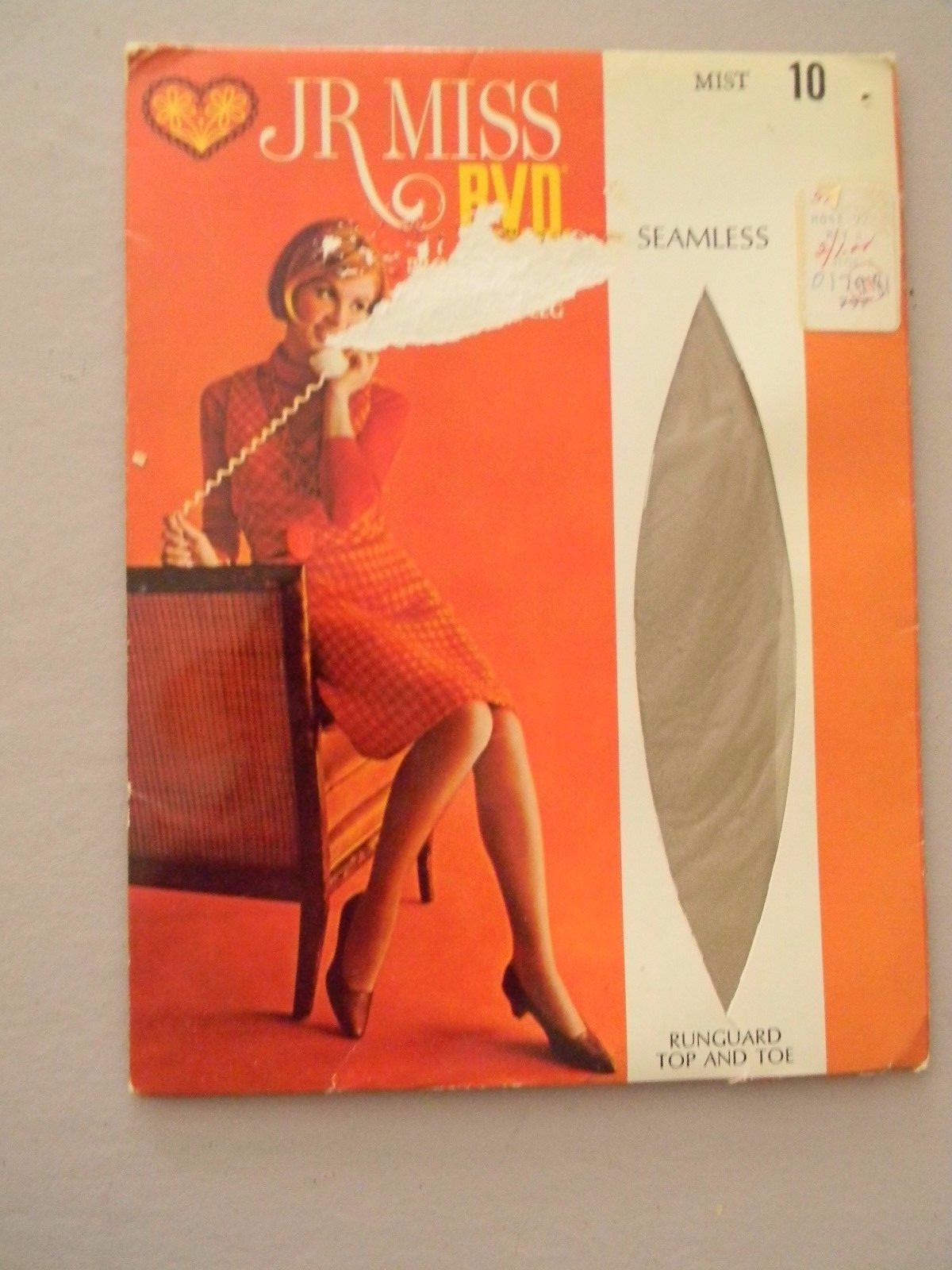 JR Miss BVD Seamless Hosiery Stockings/Nylons- Mist- Size 10 – 1 pair