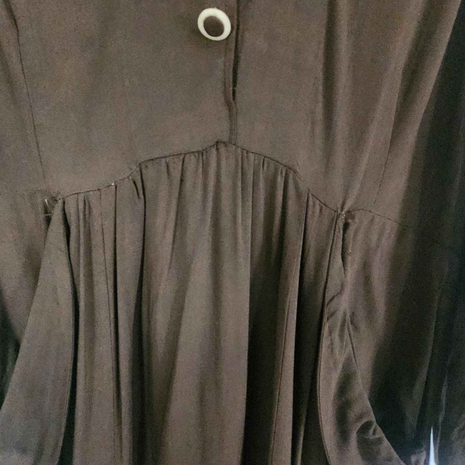 Original 40s Brown Dress M Hollywood Glamour WWII Pinup Land Girl Swing Dance