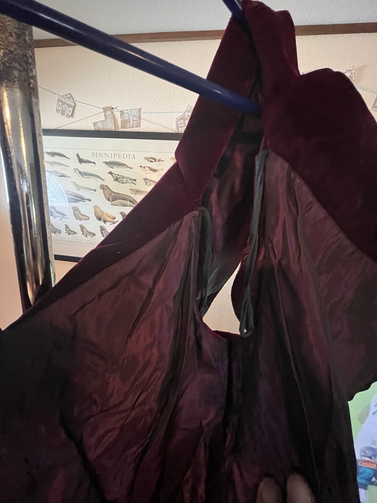 Vintage Union Made Alfred Angelo Dream Maker Purple Velvet & Nylon Dress 11/12