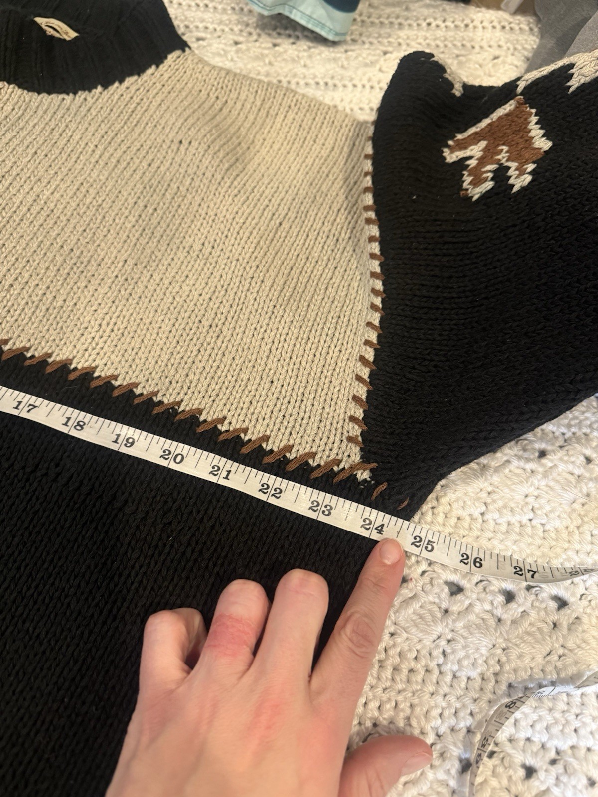 BASCO VINTAGE HAND KNIT SWEATER PULL OVER 58% SILK 42% COTTON BROWN TONES Large