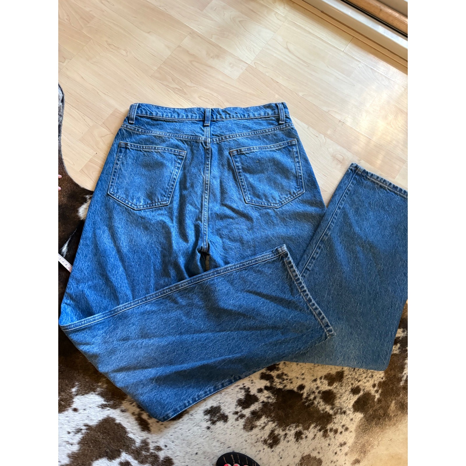 Reformation Val 90s Mid Rise Straight Jeans In Pelican Size 30