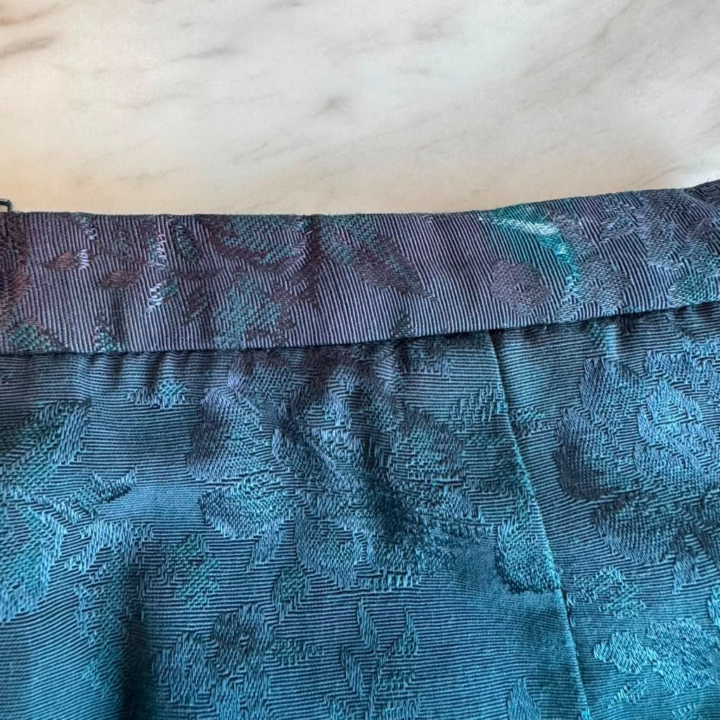 VTG 70s Bari Jay 2 Piece Corset Renaissance Victorian Brocade Tapestry Jacquard