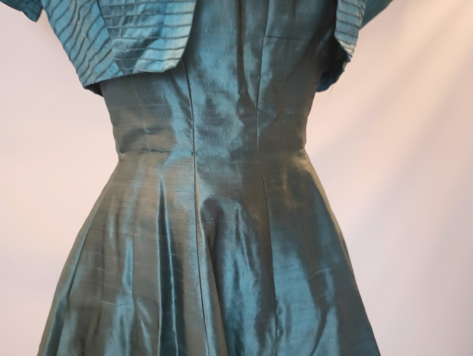 Sandra Sage 1950s Hollywood Silk Evening Dress