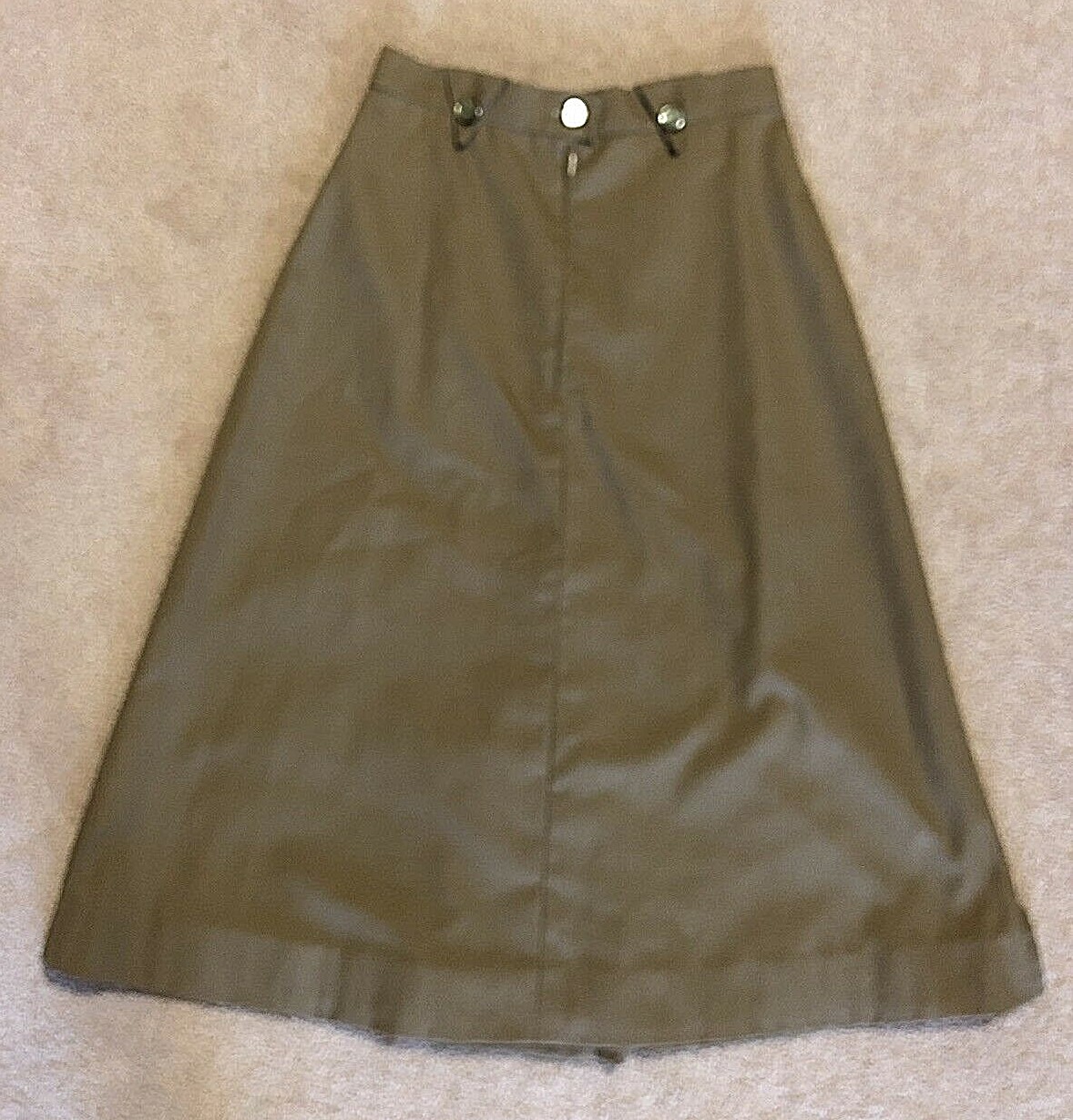 Vintage The Golden Daffodil brown A-line skirt with buttons size 6 {XS-S} NEW