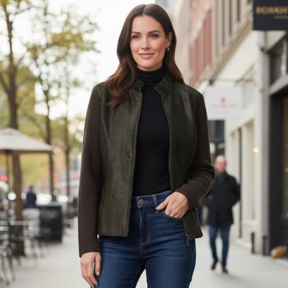 Vintage Carlisle Calf Hair Leather Suede and Virgin Wool Jacket