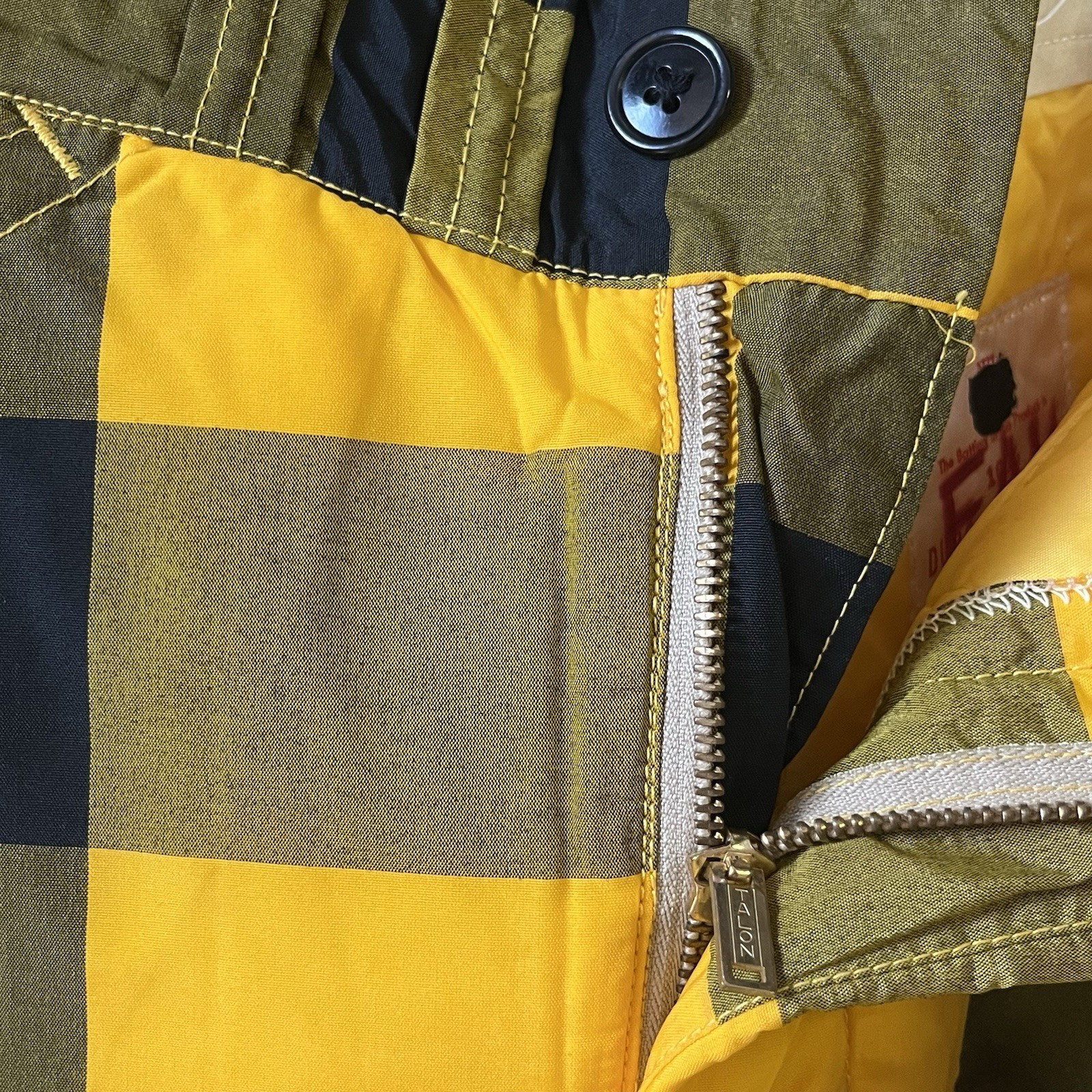 Vintage 50s JC Higgins Snow Winter Ski Pants Women’s 27×32 Yellow/Black Plaid