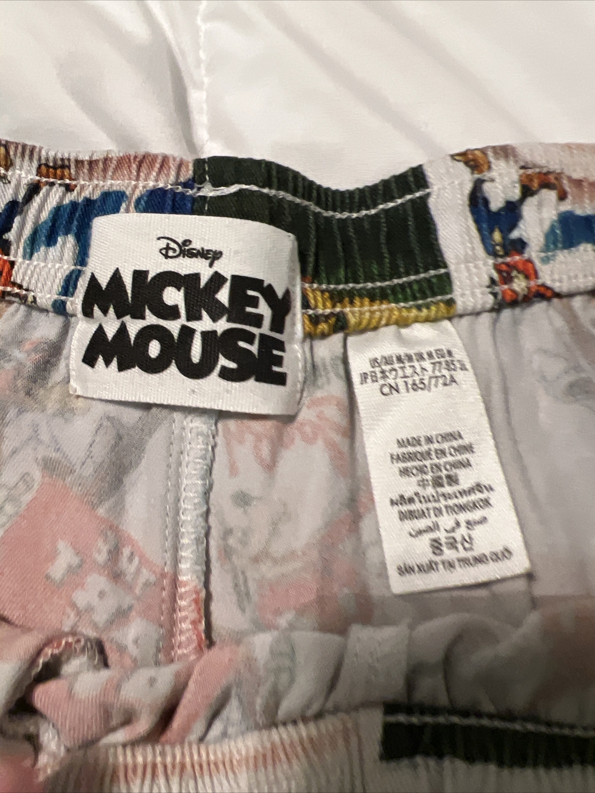 Disney Mickey Mouse CN165/72a Poster Print Casual Pants Vintage 100% Viscose