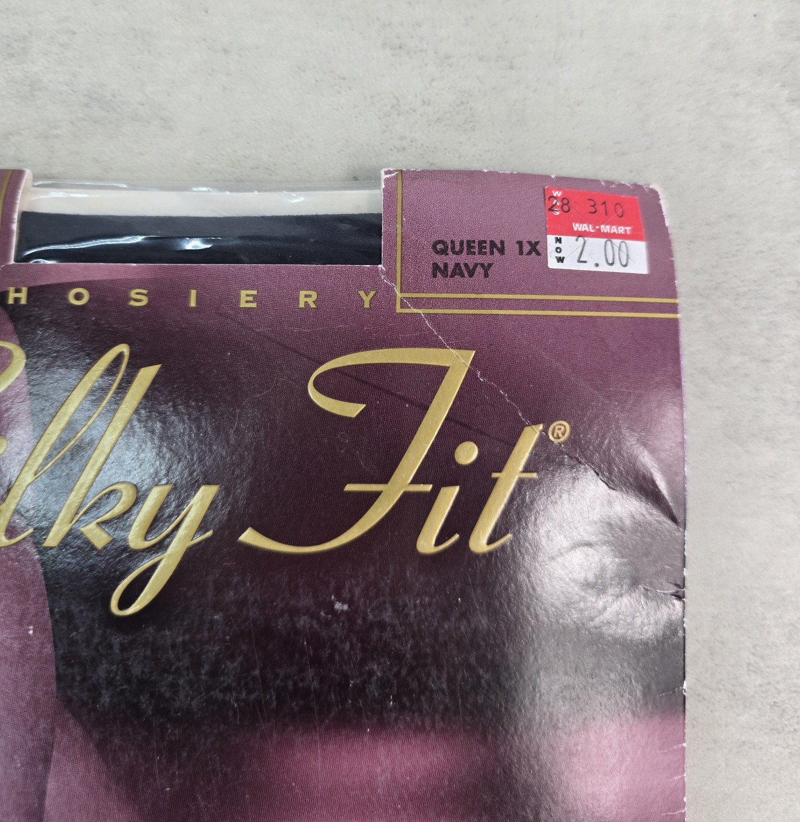 Silky Fit 1X Queen Navy Hosiery Silky Sheer Fuller Figure Control Top Sandalfoot