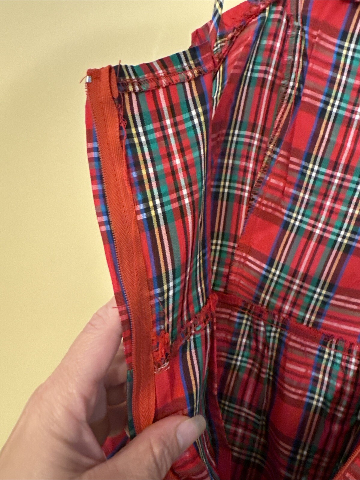Vintage Entourage Red Plaid Dress Size 7/8
