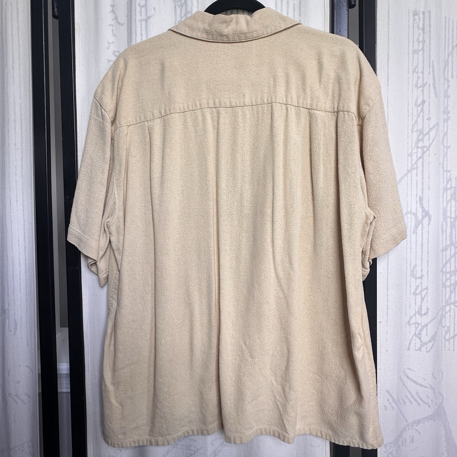 Vintage 90s Selene Sport 100% Raw Silk 2-Piece Pant Set Beige Minimalist Large