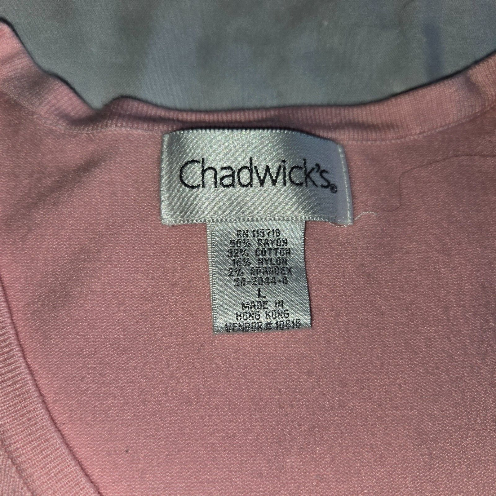Vtg Chadwick’s Hong Kong Beaded Embellished Pink Cardigan Sweater Sz Large READ