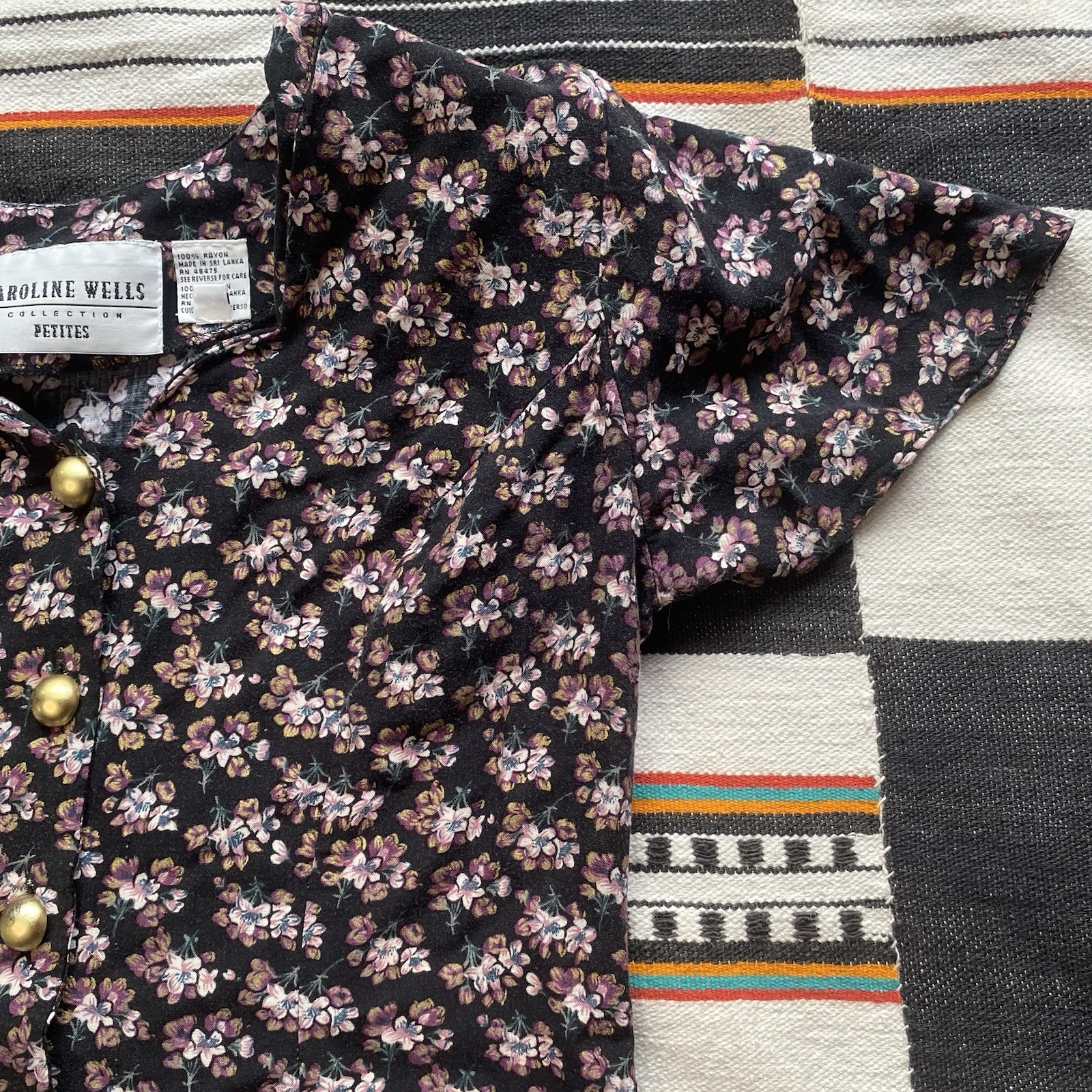 Vintage 90’s Caroline Wells Floral Midi Dress. Corset Back Tie. Rayon. Size 4.