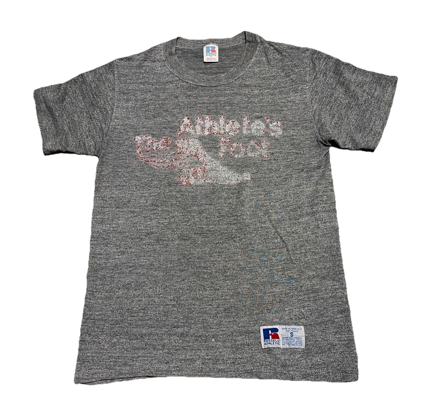 Vintage The Athletes Foot T-shirt XS/S Russell Tri Blend Single Stitch Wing Foot