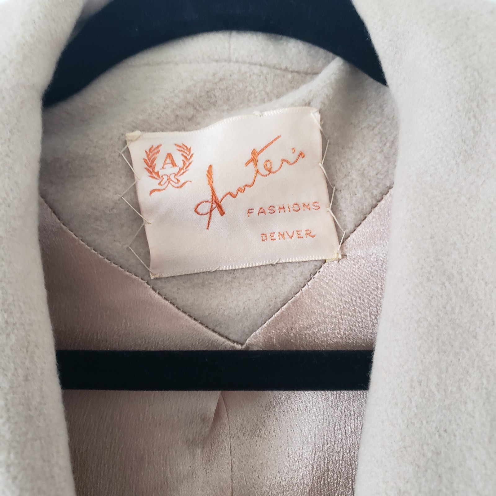 1950s 1960s Vintage 100% Cashmere Lined Car Swing Coat Anter Fashion Denver