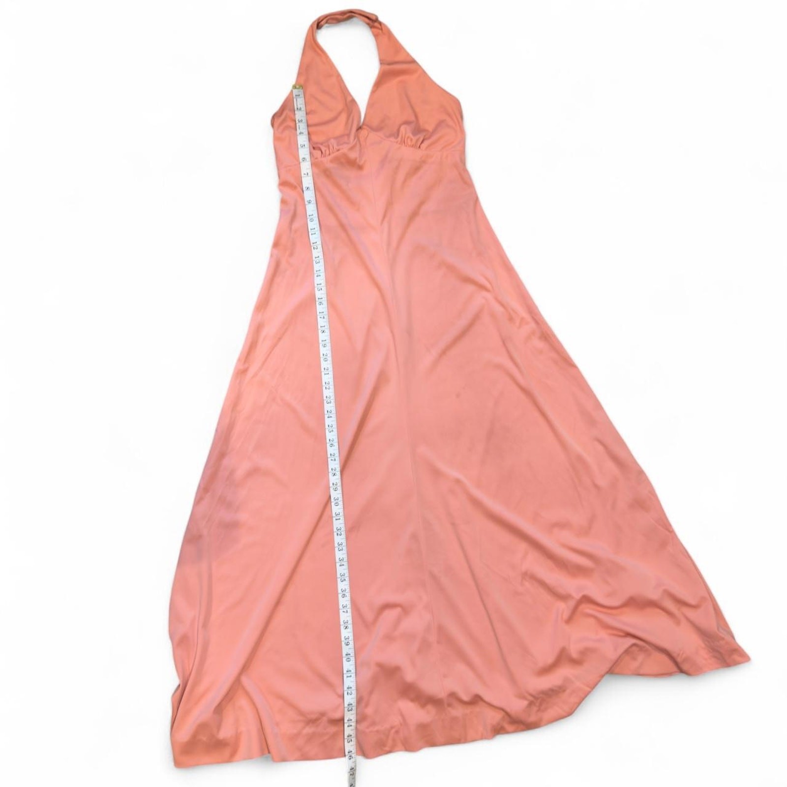 Boho fairy peachy handmade vintage halter maxi dress women’s size small