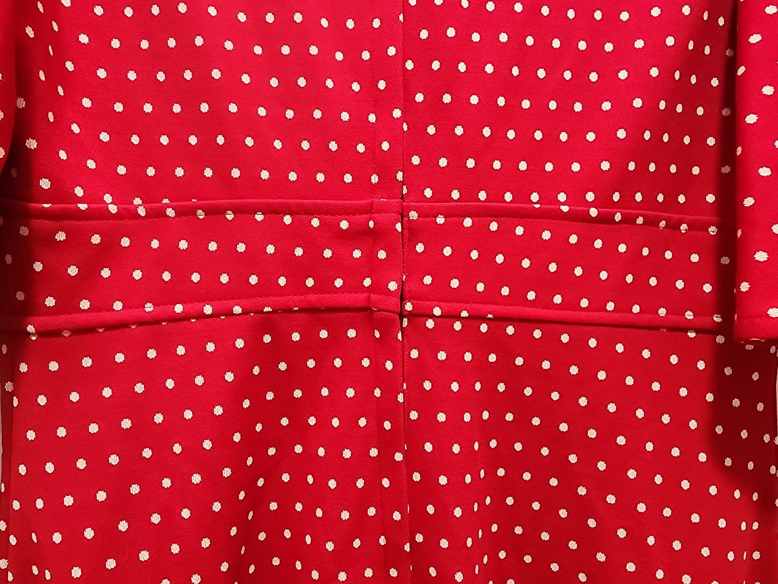 Vtg 60 70s Vicky Vaughn Red Polka Dot Fit Flare Flutter Sleeve Maxi Dress Sz Med