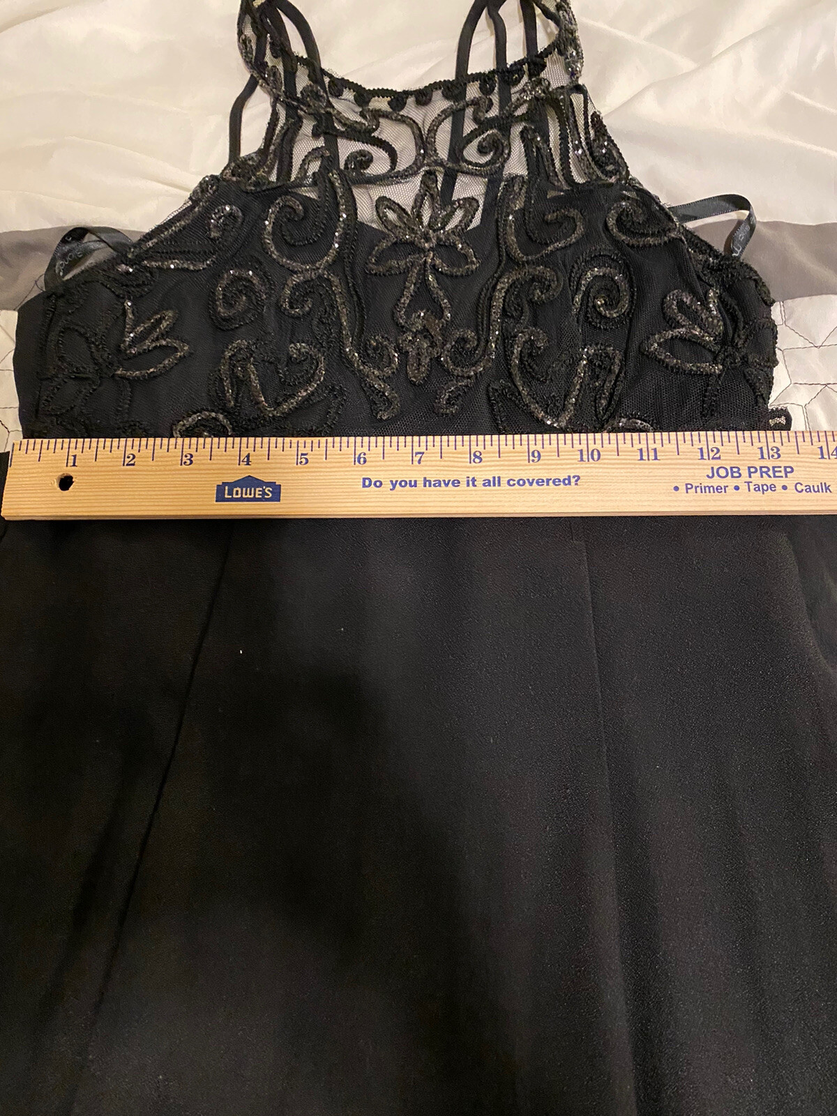 Blondie And Me Vintage Black Beaded Evening Formal Dress Made In USA Size 7