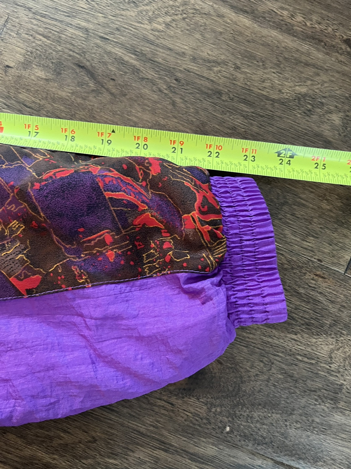 Vtg 80s NOUVEAU MONDE SPORT size 1X Windbreaker Set Purple/multi-colored