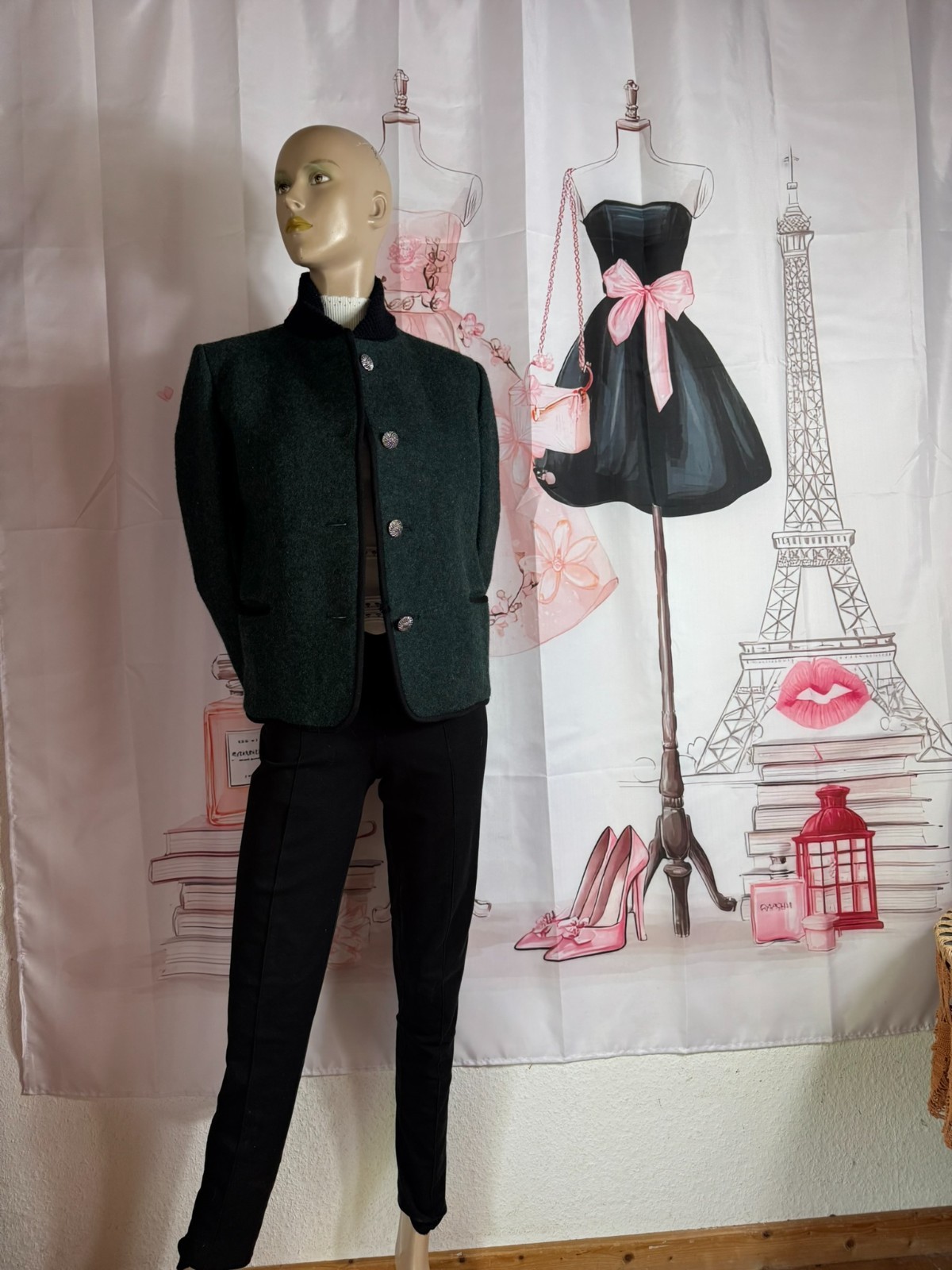 Walkloden jacket virgin wool costume jacket handmade unisex size 38/40 S/M