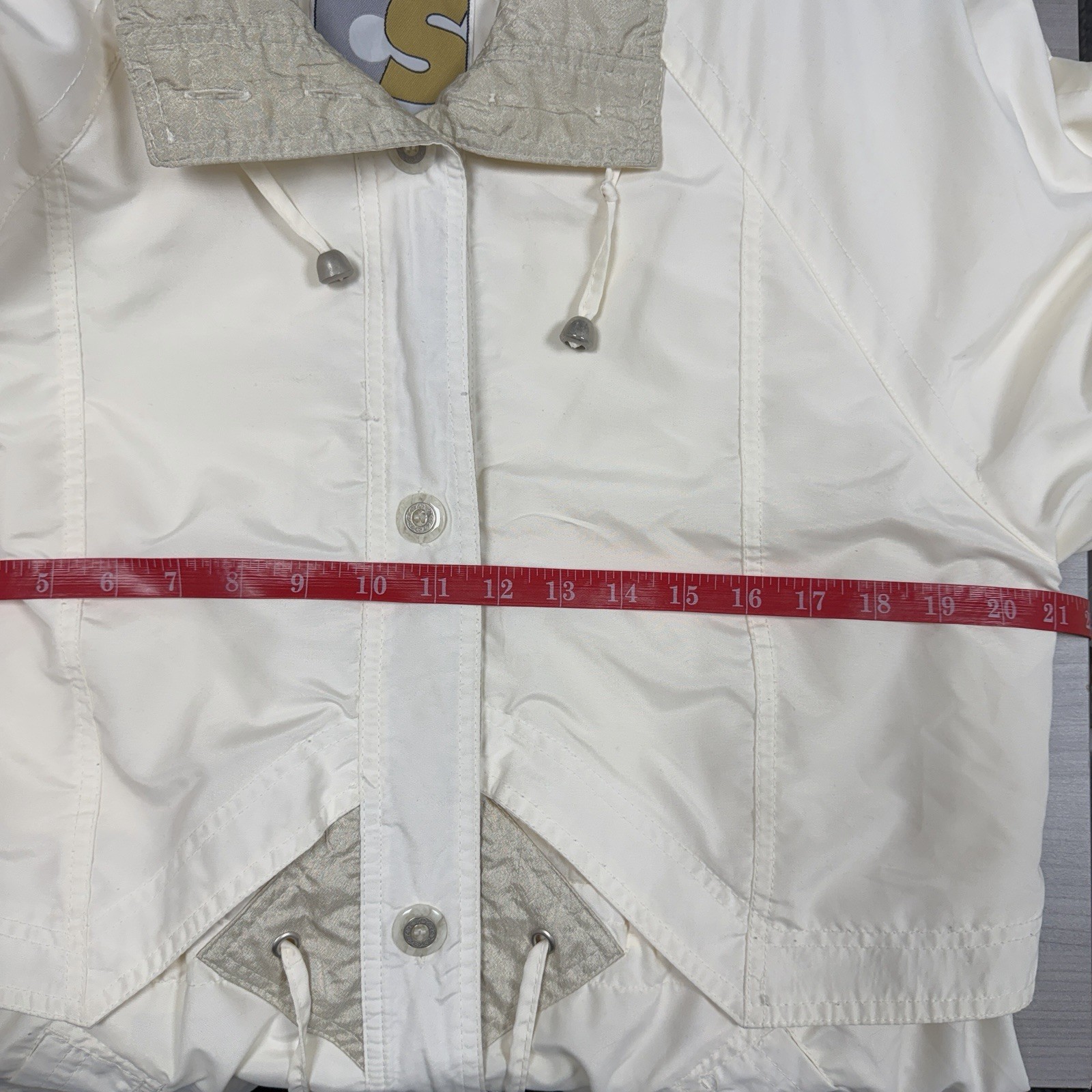 Vintage CS Current Seen Jacket Windbreaker Ivory & Gold Size S
