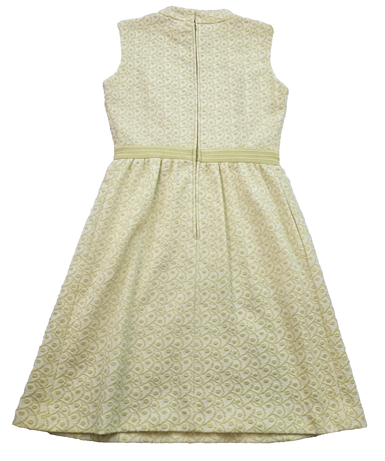 Vintage 60s Leslie Fay Knits Dress Womens Size S 4/6 MOD Jacquard High Mock Neck