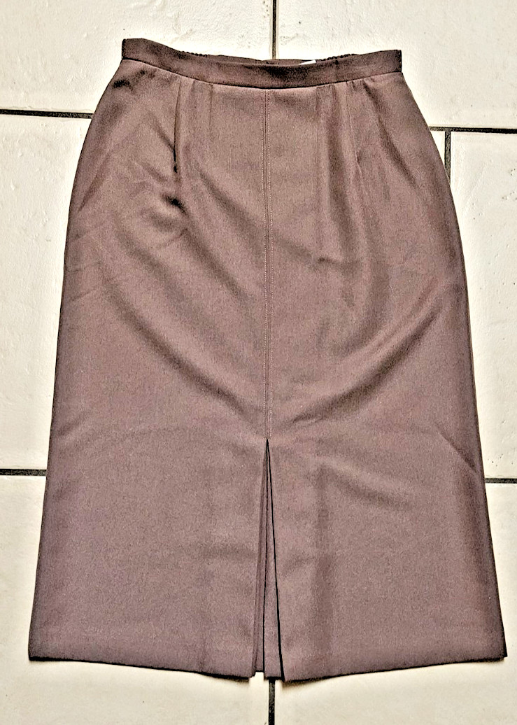 Vintage Tan Jay 2-pc Skirt Suit Jacket Size 10 Soft Brown Wool Blend USA Made