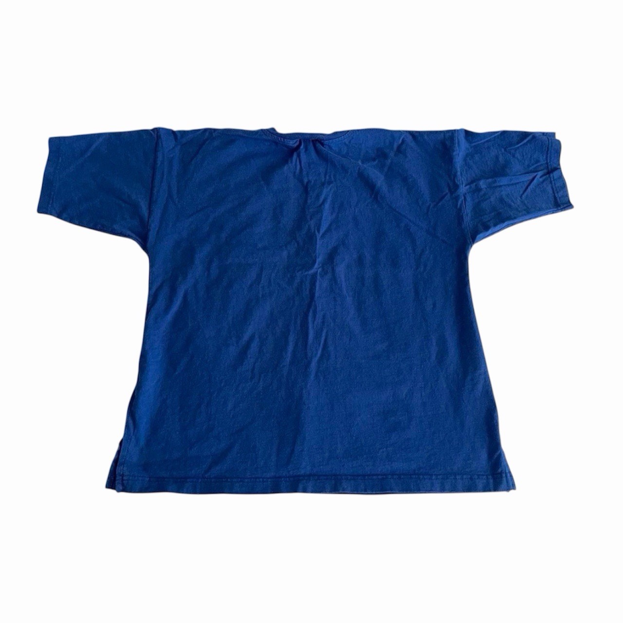 Vintage SK Sport Cobalt Blue Angel Fish Imprint Graphic Summer T Shirt Size M