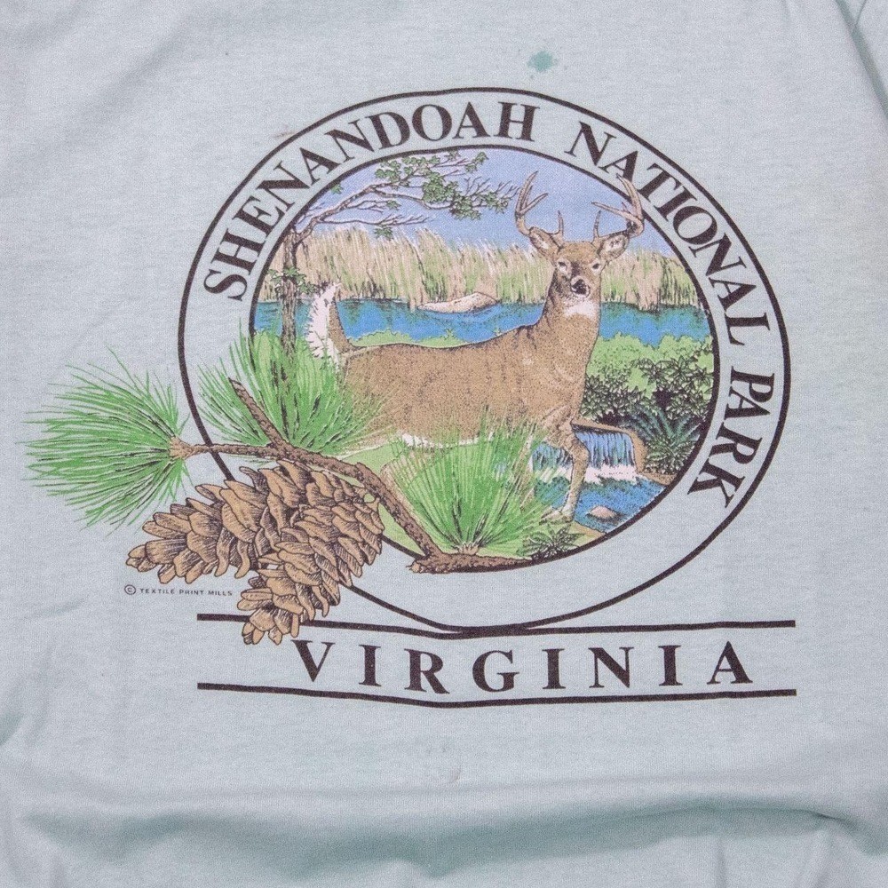 Vintage VTG 1990’s Textile Prints Shenandoah National Park Virginia Animal Tees