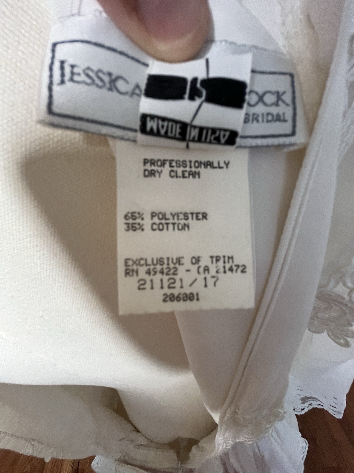 Vintage Jessica McClintock Wedding Dress Size 12 1990s 90s USA MADE FAST SHIP