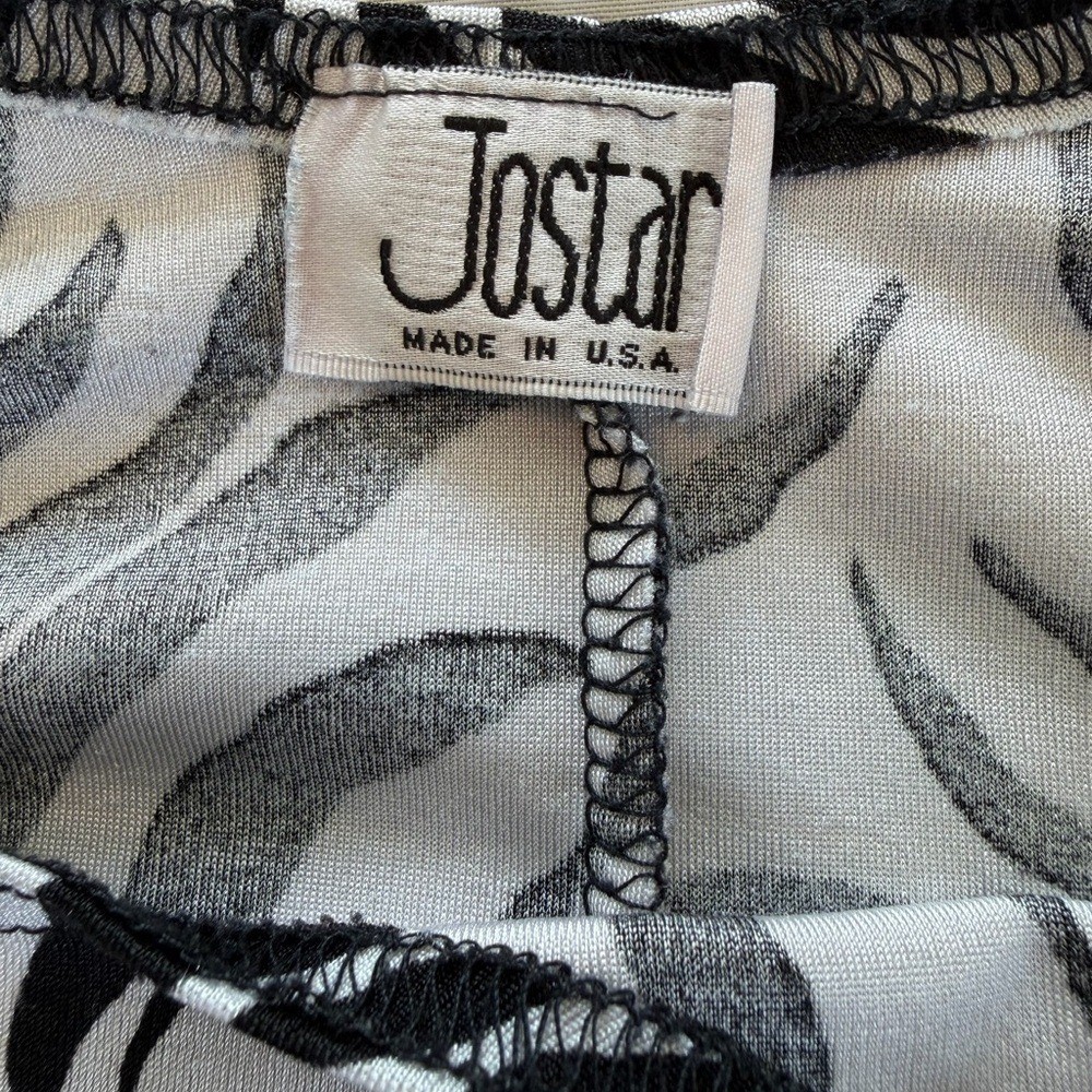 VTG 90s Jostar Zebra Print Maxi Dress Black White Slinky Sleeveless Boho L/XL