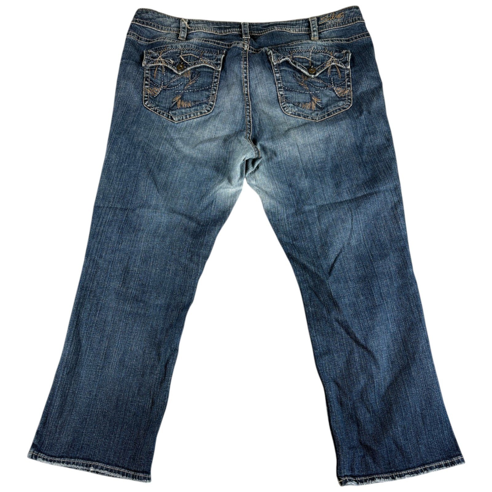 Vintage Silver Jeans Co. Bootcut Jeans Womens W44xL27 Blue Denim Mid Rise Faded