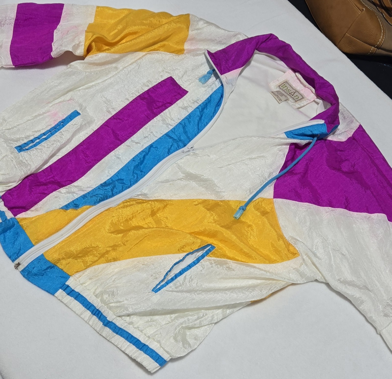 Vintage Insan Windbreaker Track Jacket Workout 80s 90s Women’s Large Cheerful
