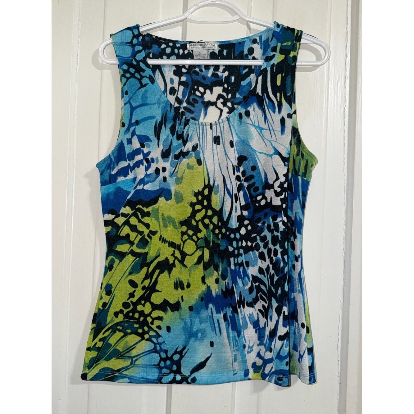 Y2K Vintage Women’s Alberto Makali size large Abstract Print Tank Top shirt