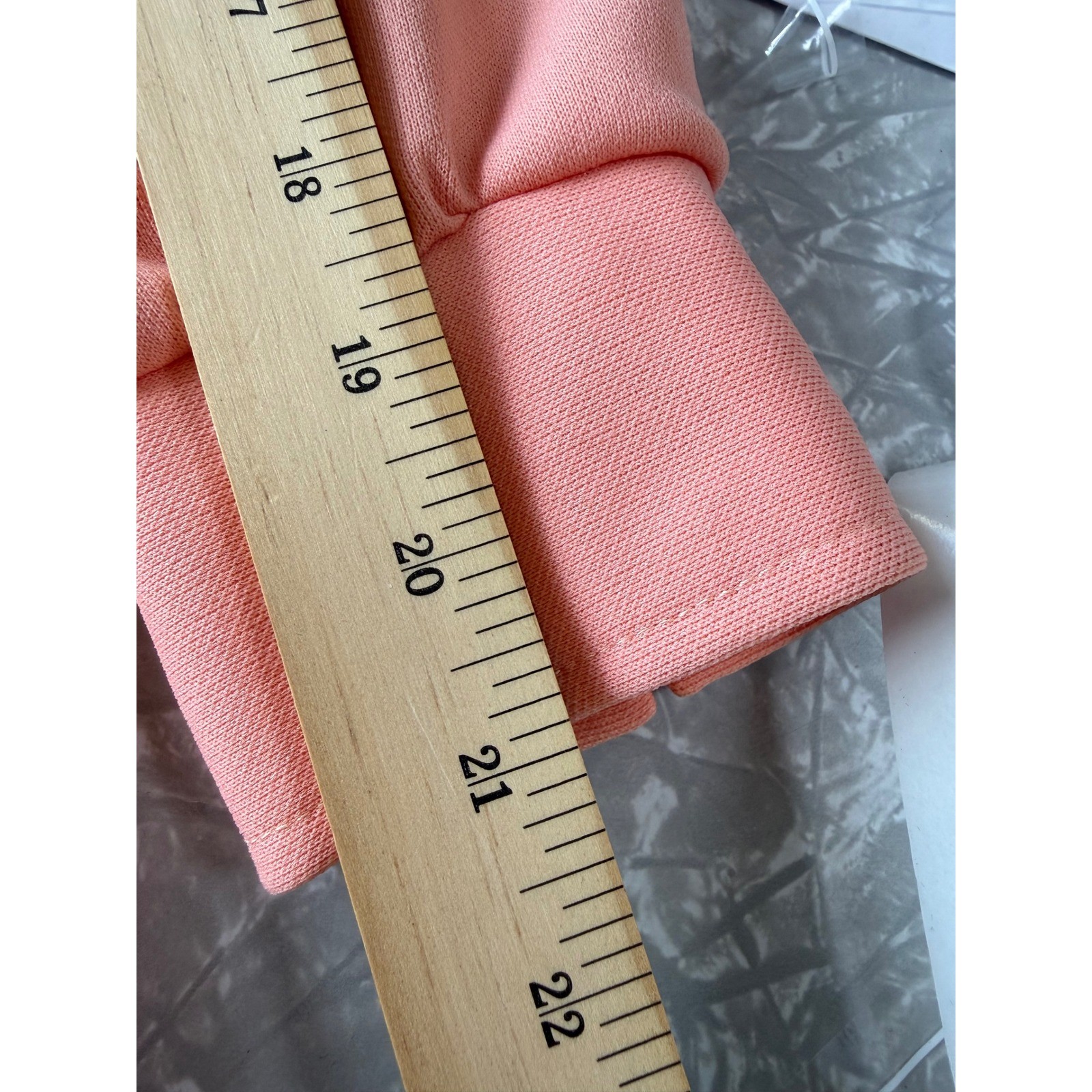 Vintage 70s Peach Coral Dagger Collar Button Up Blouse Long Sleeve Retro MOD