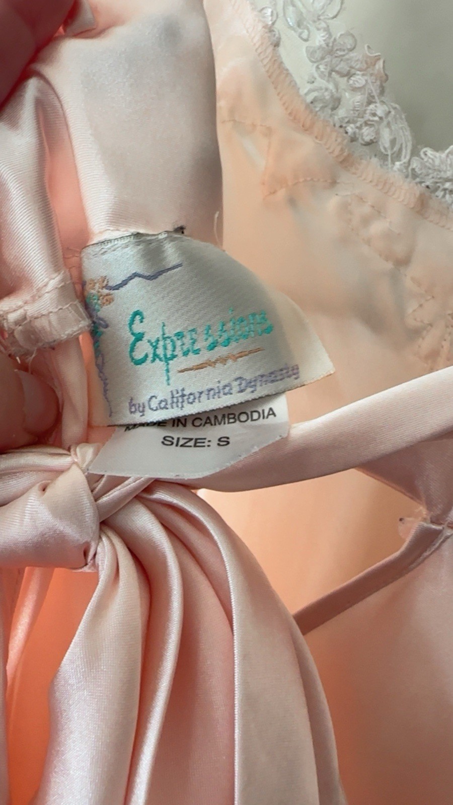 Vintage 90s Expressions Silky Lingerie Slip Dress