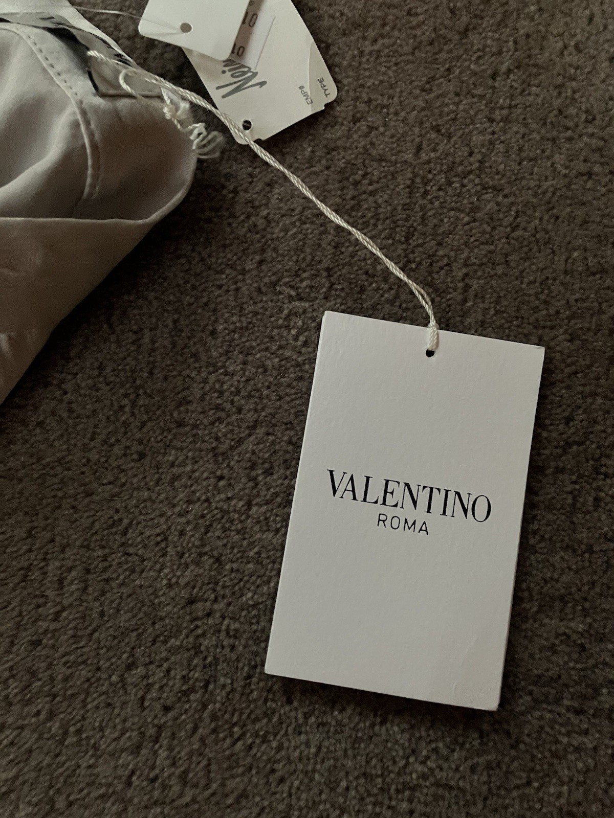 Vintage Valentino Roma, Silver 100% Silk Mini Skirt, Original Tags! Small
