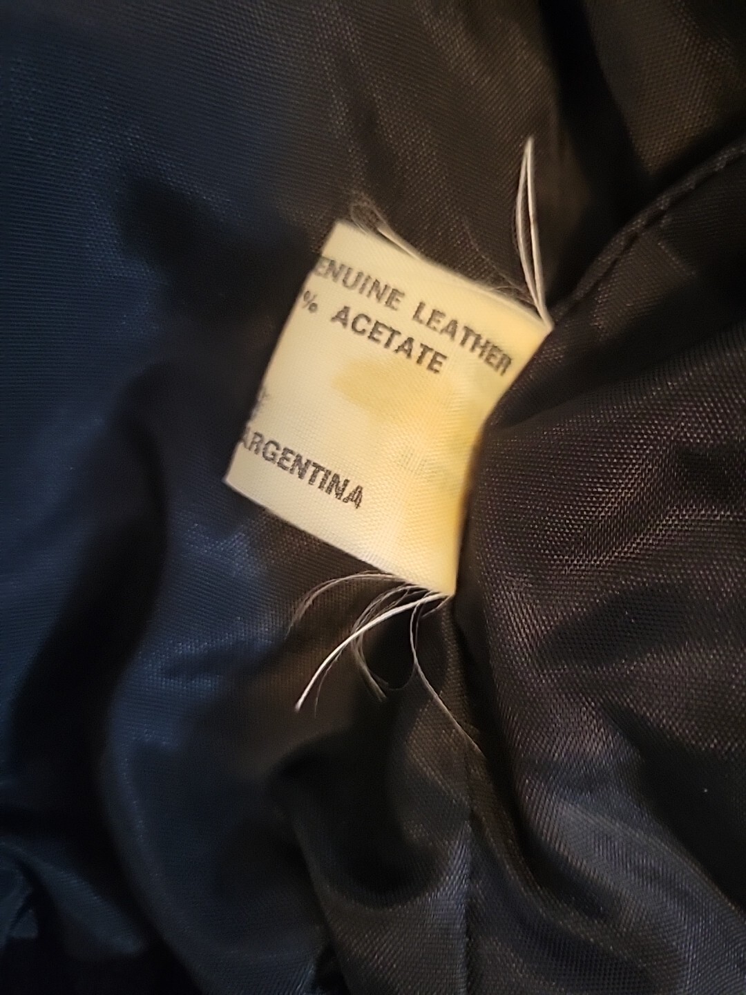Greg Adams Vintage Black Leather Suede Zip Front Jacket Size M Argentina