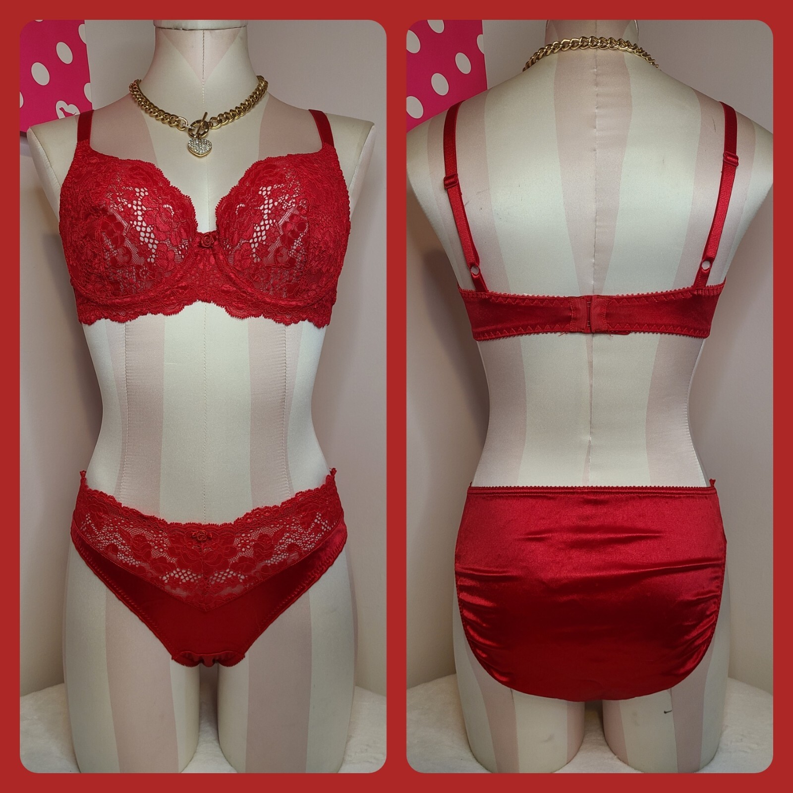 VTG 90’s Victoria’s Secret Second Skin Miracle Lace Bra/ Panty Set 34D/sm ❤️