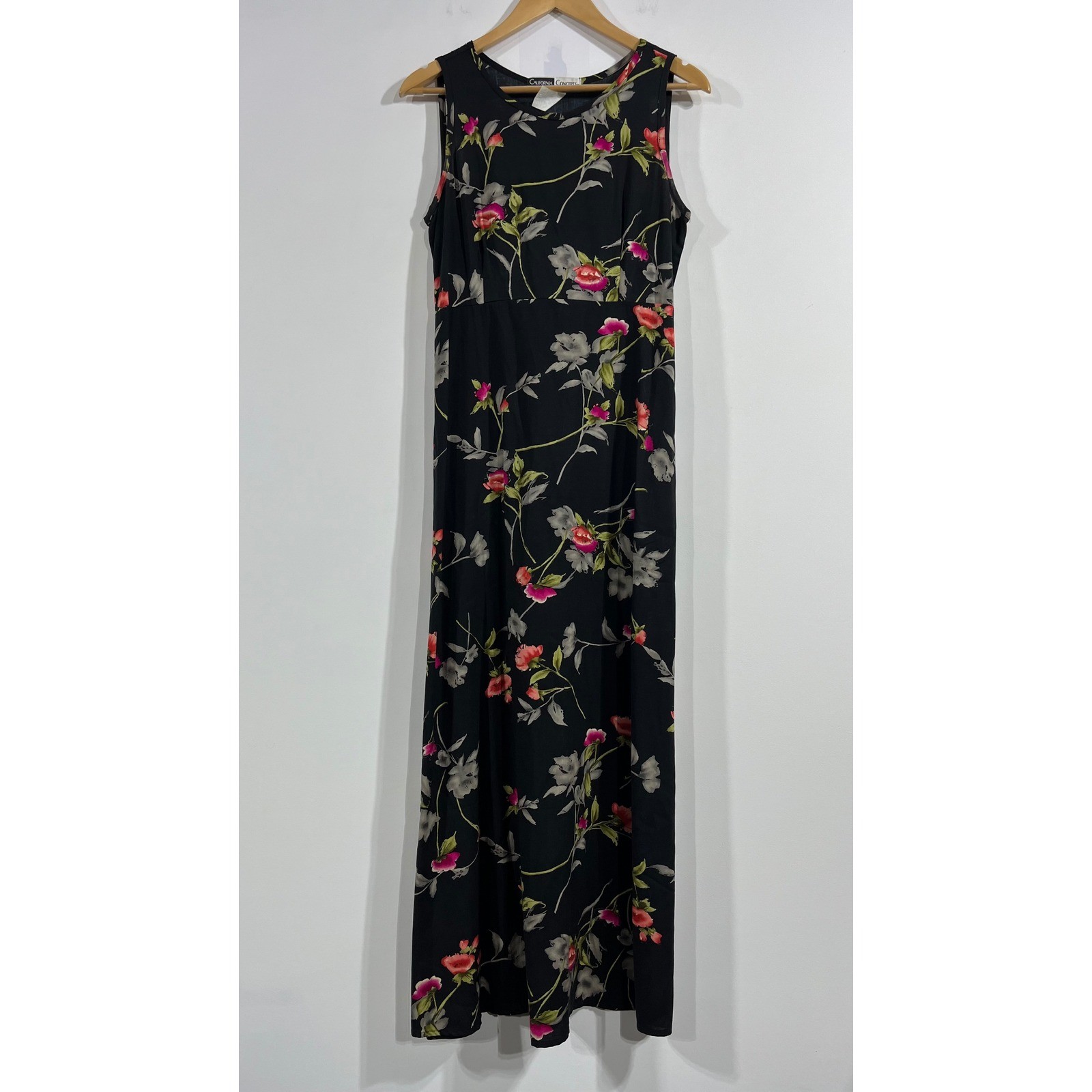 Calif Concepts VTG Babydoll Butter Mom 90s Floral Maxi Dress Womens 8 Feminine
