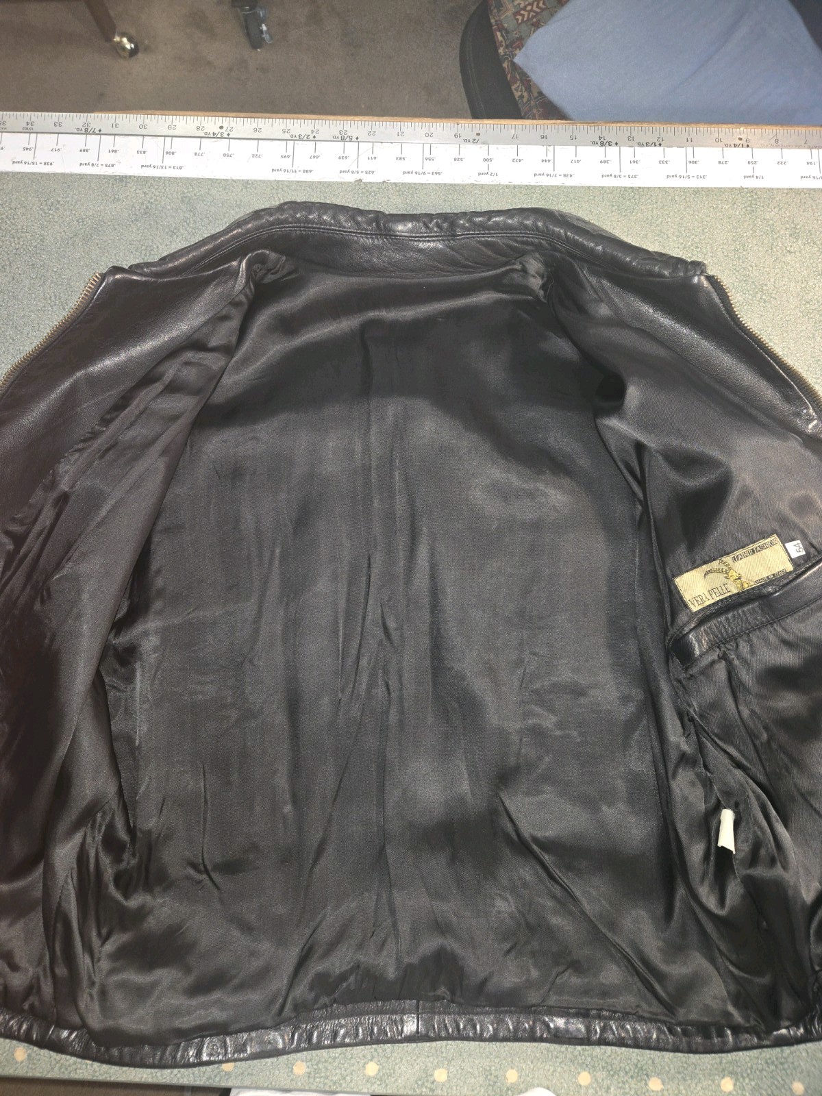 Vera Pelle Italy Leather Car Jacket Size Eur 54