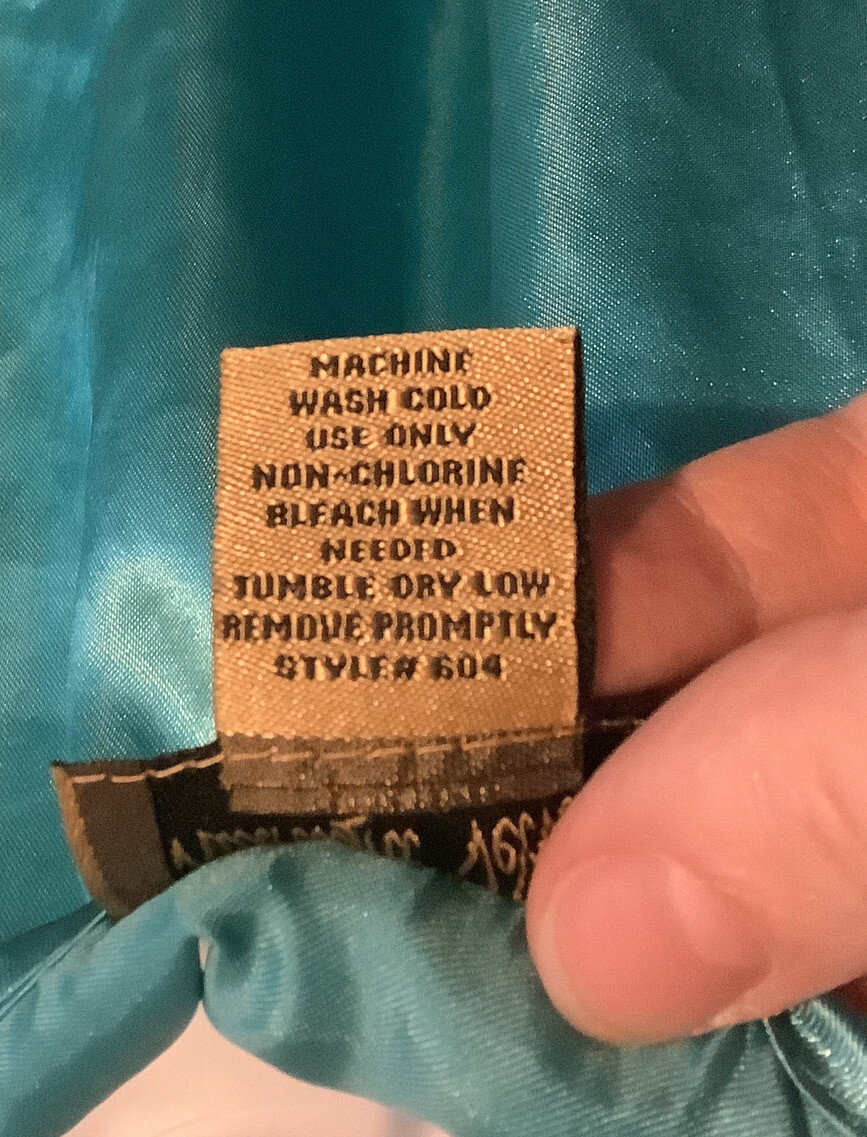 Vintage Midnight Velvet Teal Silky Nightgown Women’s Large