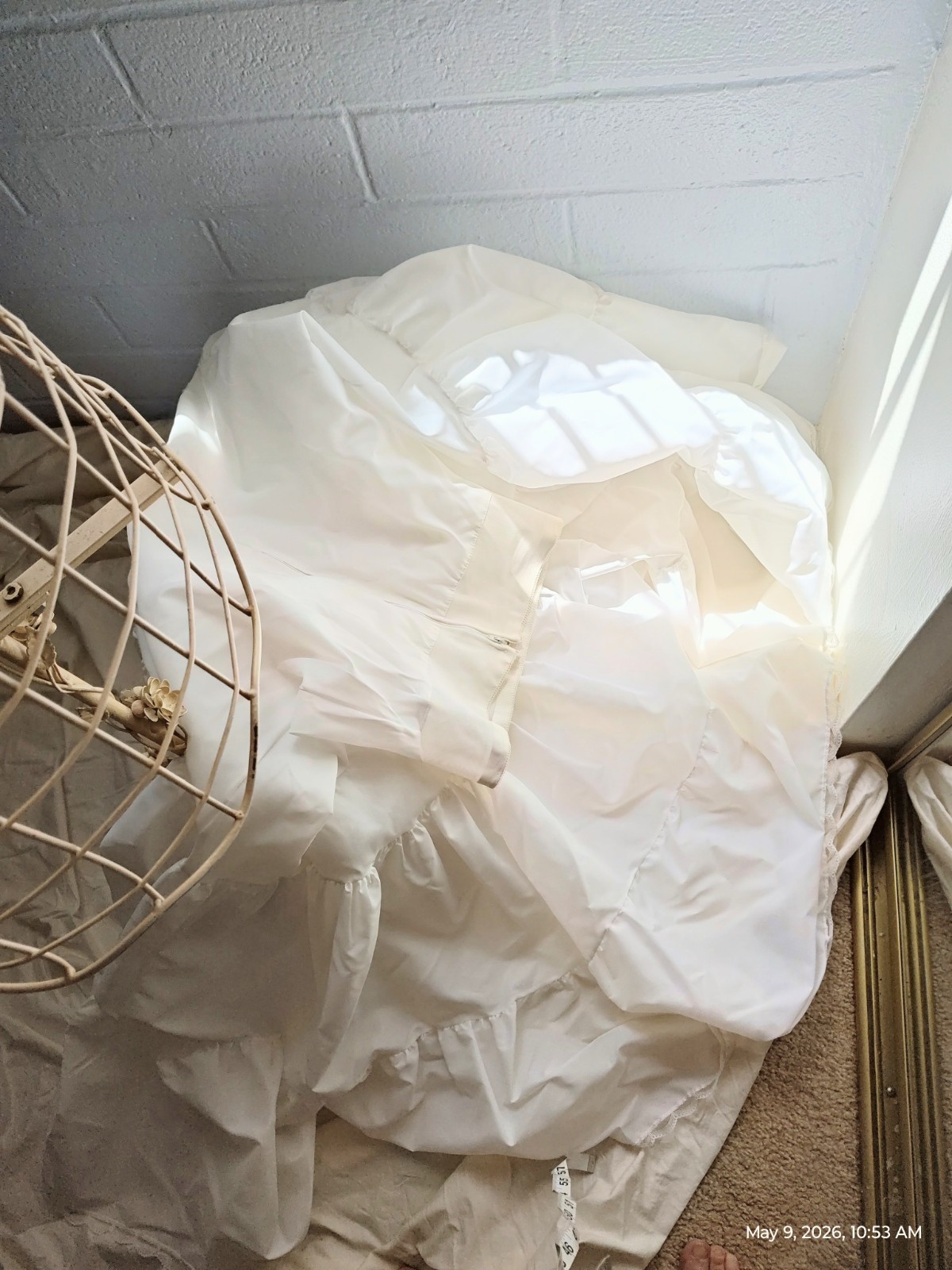 Bridal Petticoat – Love II – 70s 80s Full Length Tulle Tiered 42″ Crinoline-Sz 9