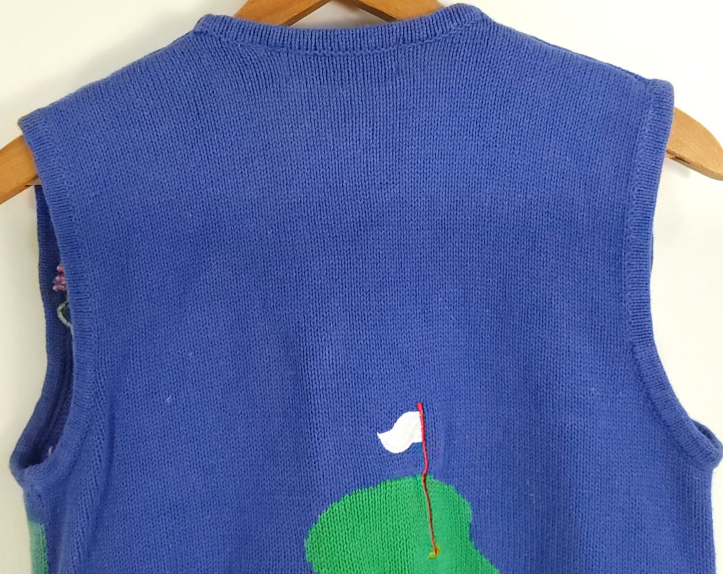 Vtg Belle Pointe Sweater Women’s Small Multicolor Golf Theme Sleeveless