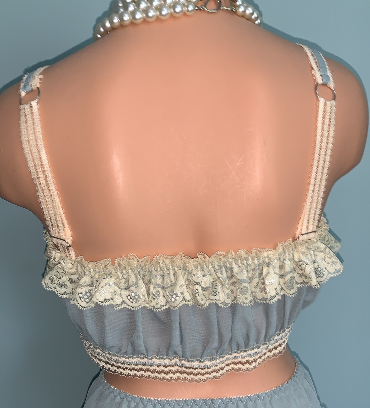 NEW Sheer Chiffon Lingerie Set 1X Bloomers Panties and Cami Top Frilly