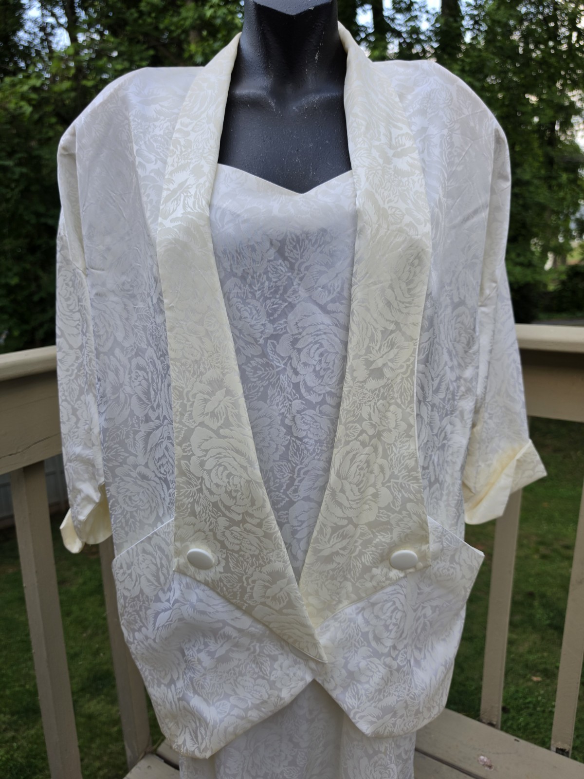 Vintage 1980s Diamonds Run Wayne Diamond Dress with Oversized Suit Jacket