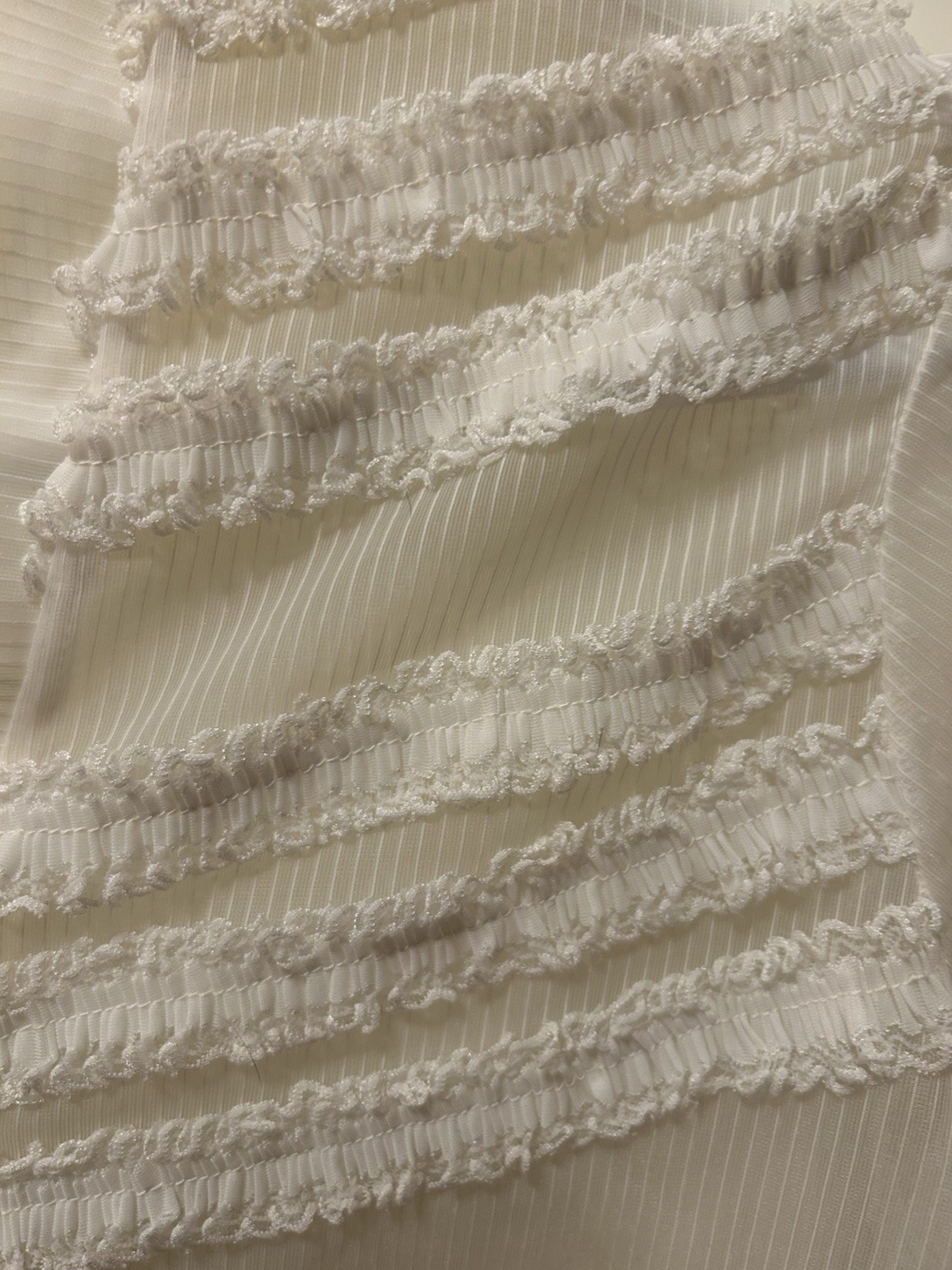 Off-White/Ivory Women’s Antique Sheer Blouse Vintage EST 1950’s