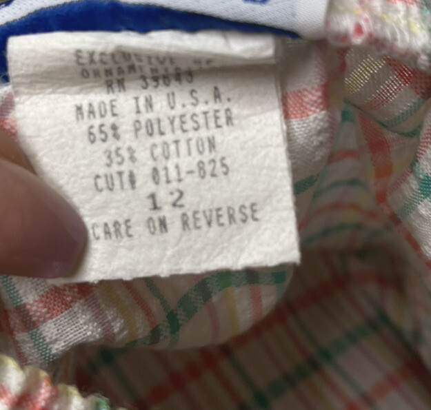 Vintage Womens Cape Cod Sportswear White Plaid Wrap Skort/Skirt & Shirt Set Sz S
